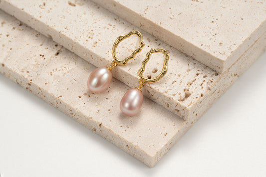 Round Pearl Earrings | LAB#05